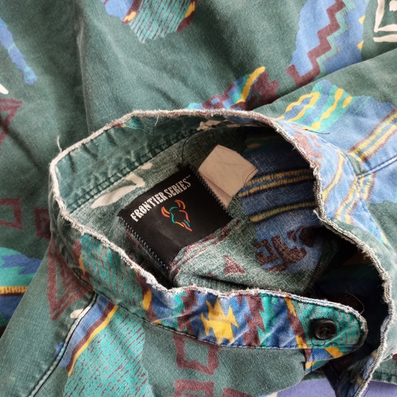Vintage 1990s Frontier Series Southwestern Shirt - Picture 2 of 7